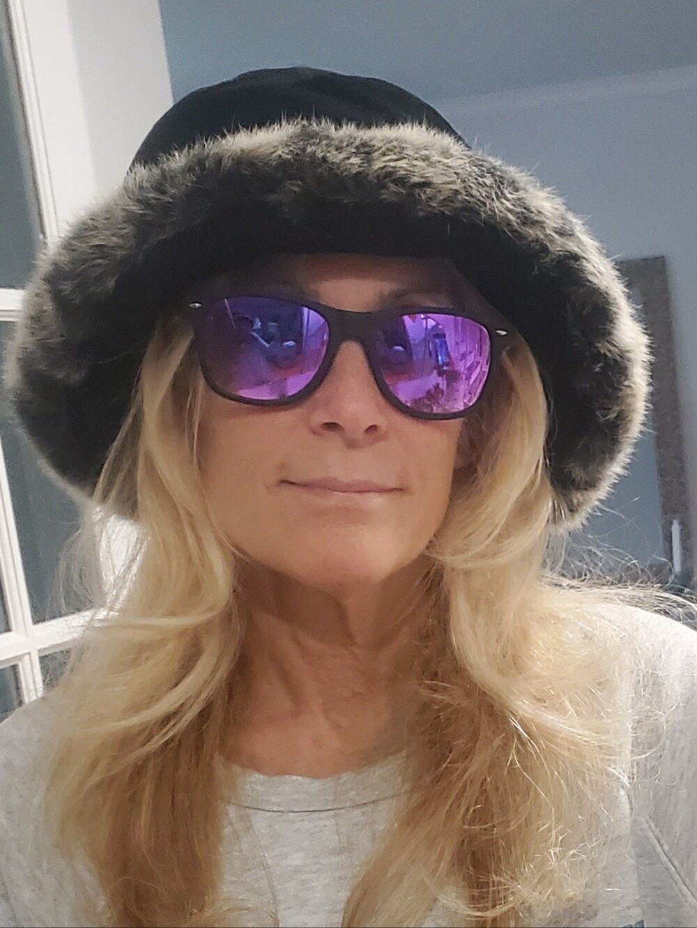 Danier Suede And Real Fur Bucket Brimmed Cloche Hat